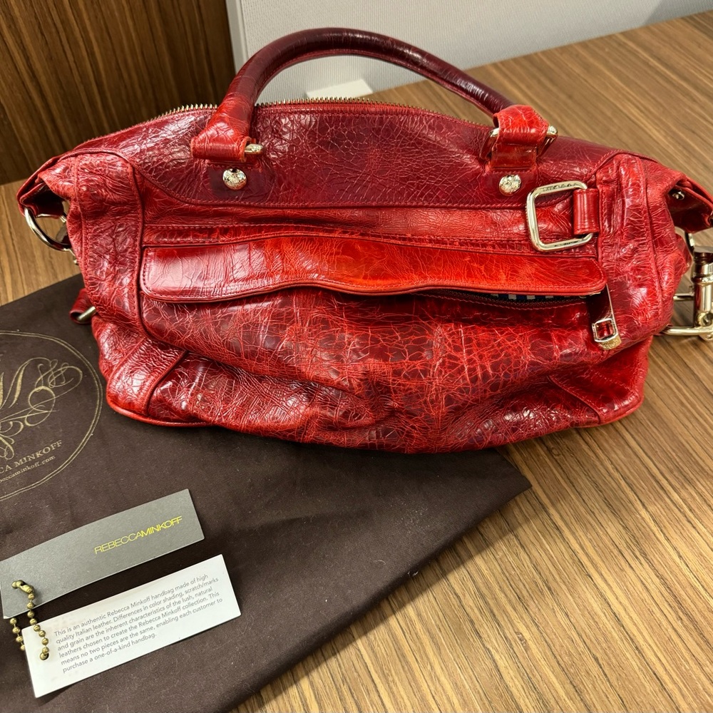 Rebecca Minkoff MAB mini Morning After Bag red leather
